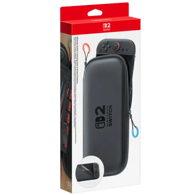 Nintendo Screen Protector Θήκη Μεταφοράς + Screen Protector για Κονσόλα Switch 2 Μαύρη