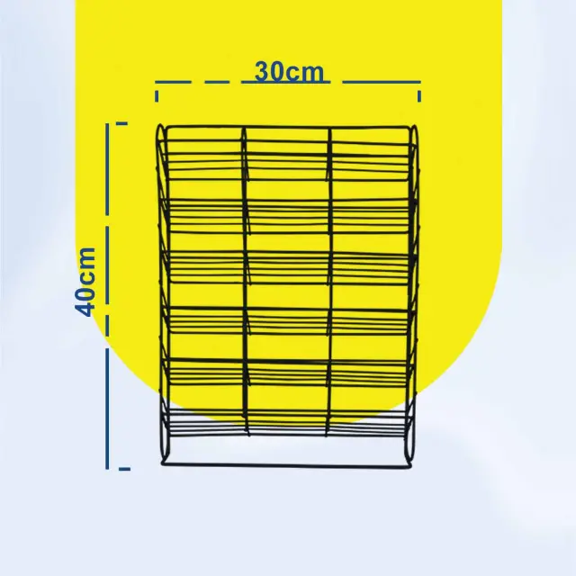 Μεταλλικό Ράφι Οργάνωσης Τοίχου 30x7x40cm Άσπρο ή Μαύρο 3