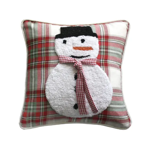 Διακοσμητικό Μαξιλάρι 40x40 Με Γέμιση Das Home Christmas 0847 Red-White 100% βαμβακερό