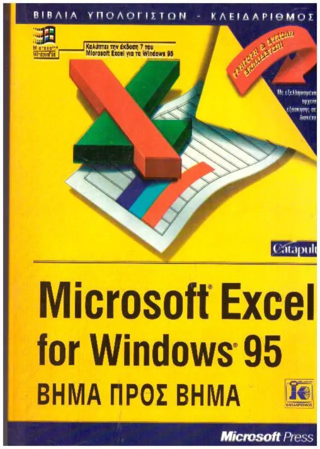 Microsoft Excel for Windows 95 βήμα προς βήμα(Μεταχειρισμένο)