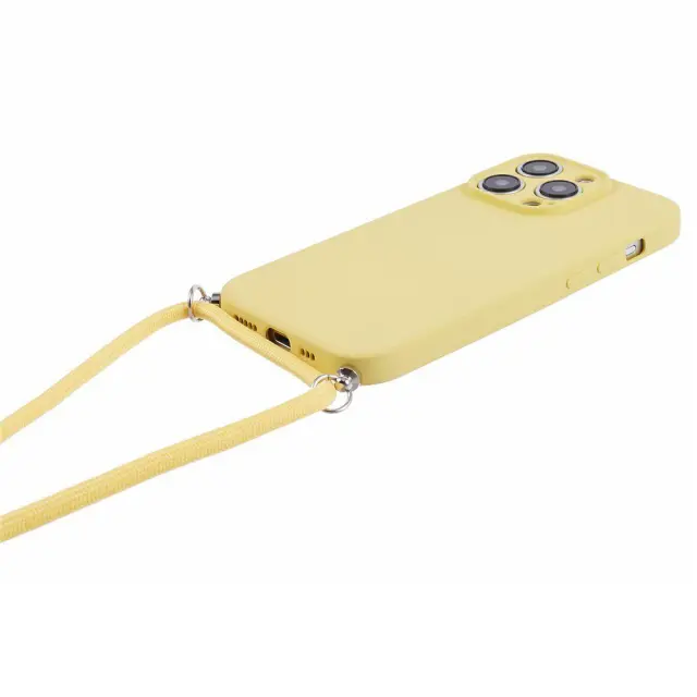 Θήκη με Κορδόνι για τον Λαιμό για iPhone 15 Pro- Yellow OEM 3