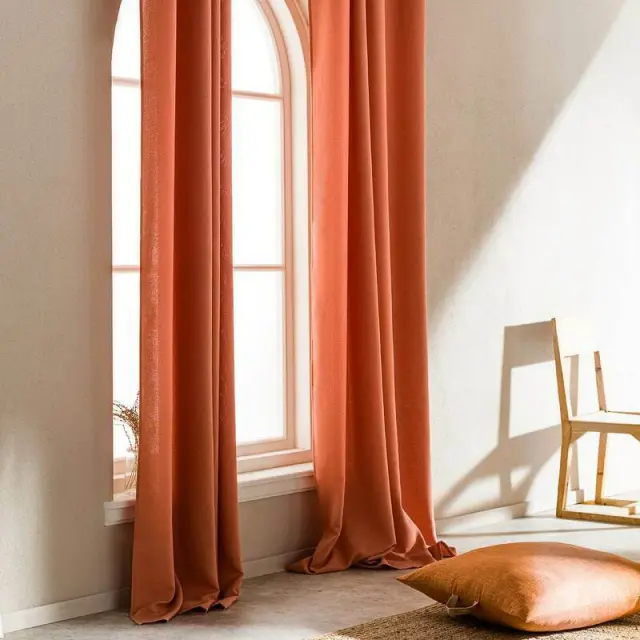 ΚΟΥΡΤΙΝΑ ΜΕ ΤΡΟΥΚΣ 140X 280CM GOFIS HOME SHINE Πορτοκαλί 661/ 03