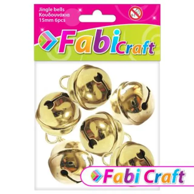 Κουδουνάκια Μεταλλικά Fabi 15mm 6τεμ