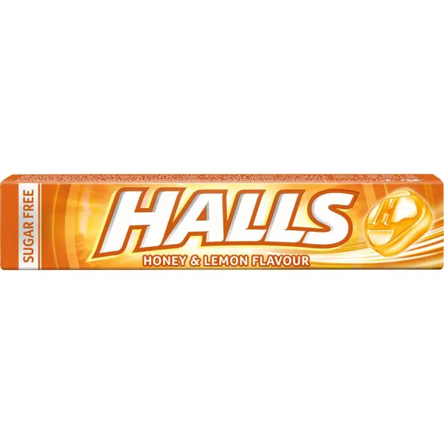 HALLS Καραμέλες Honey + Lemon (20τεμ/disp)