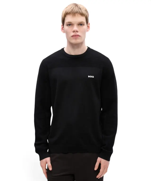 Hugo Boss - Ανδρικό Πουλόβερ Momentum-X Regular Fit 50547507-402 Μπλε Σκούρο 2
