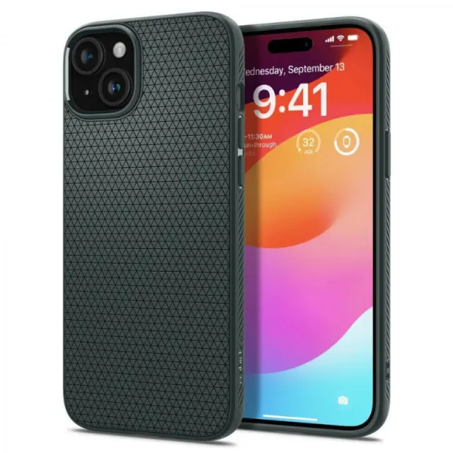 Θήκη Soft TPU Spigen Apple iPhone 15 Plus Liquid Air Μαύρο N62492