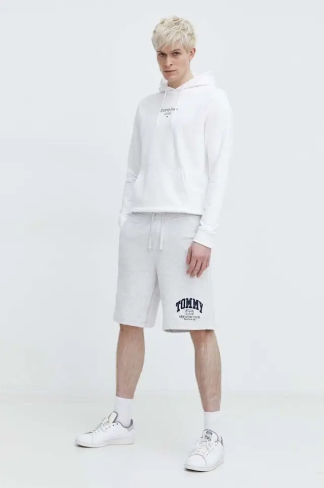 Tommy Hilfiger - Ανδρικό Φούτερ με Κουκούλα DM0DM18610-YBR Λευκό 2