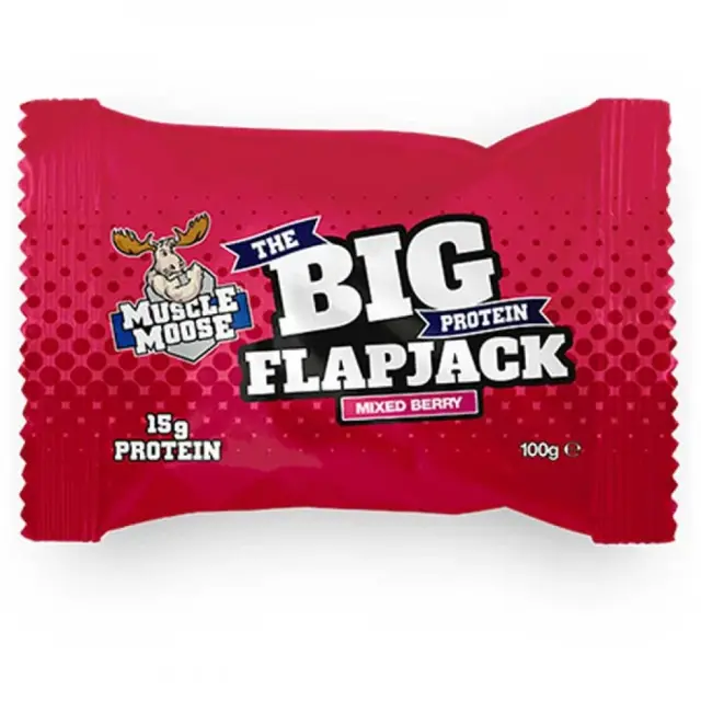 The Big Protein Flapjack 100g Muscle Moose Mixed Berry