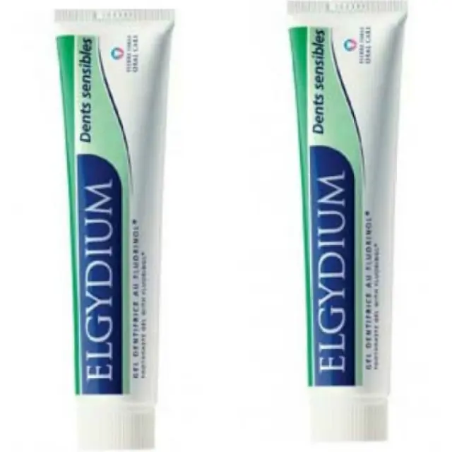 Elgydium Οδοντόπαστα Sensitive 2 Τεμάχια Χ 75ml (Δράση Κατά της Ευαισθησίας των Δοντιών) 2