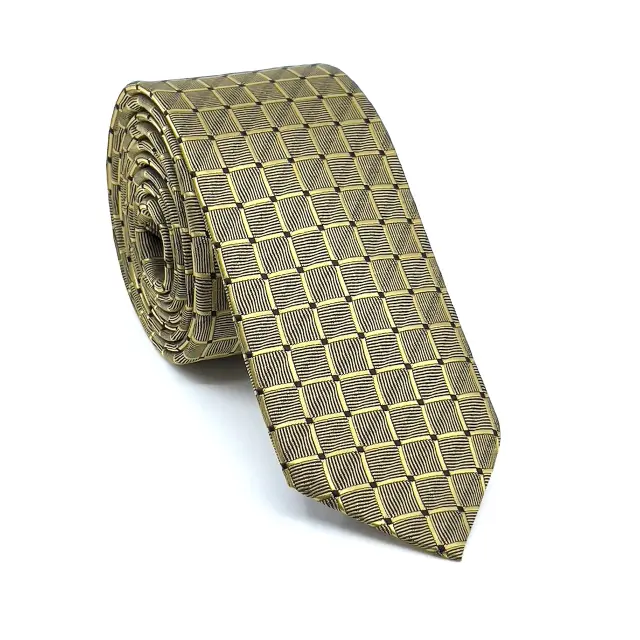 Χρυσαφί Γραβάτα Microfiber Σετ με Μαντηλάκι