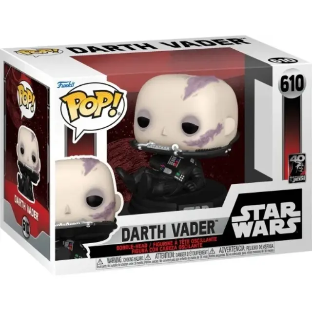 Funko Pop! Disney Star Wars: Return of the Jedi 40th - Darth Vader (Unmasked) #610 Bobble-Head Vinyl Figure 2