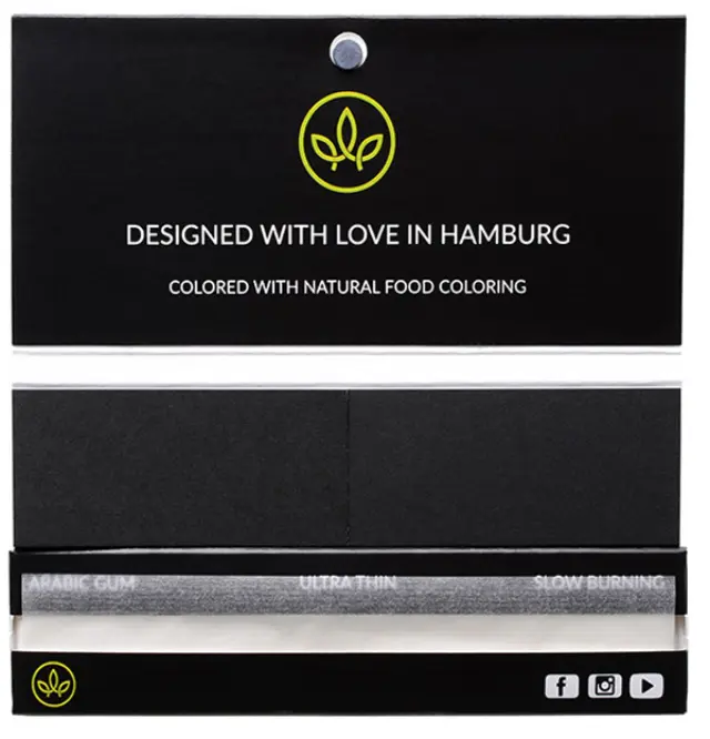Healthy Garden Χαρτάκια - Black & White - King Size Slim με Μαύρες Τζιβάνες 32φ. 2