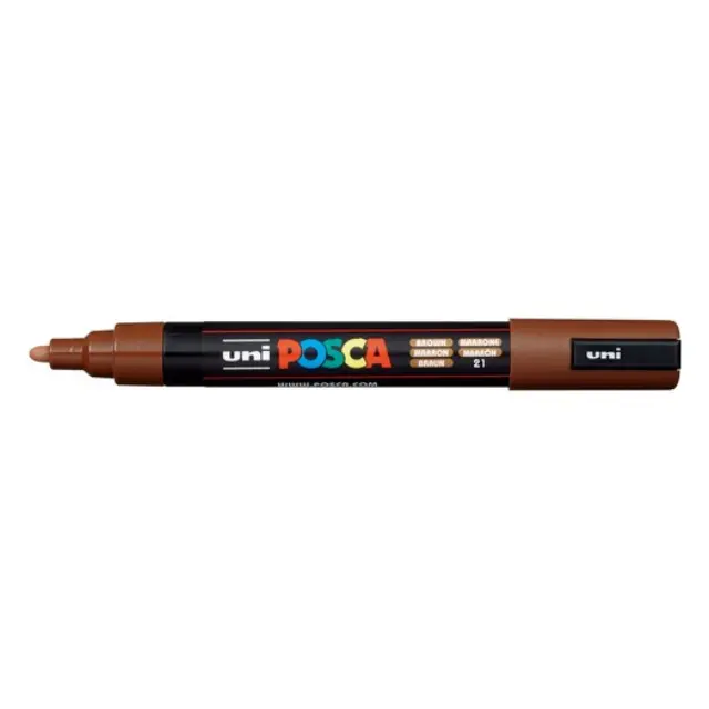 Μαρκαδόρος Ζωγραφικής Posca PC-5M Καφέ 2.5 mm (Uni)