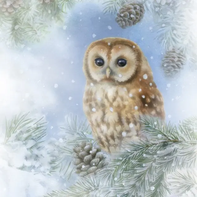 Χαρτοπετσέτα για Decoupage, Tawny Owl, 1τεμ.