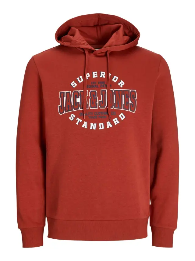 JJELOGO SWEAT HOOD 2 COL 24/25 NOOS Red Ochre - M