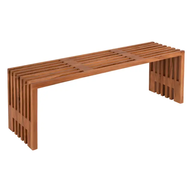 Παγκάκι Nya μασίφ ξύλο Teak σε φυσικό 139,5x34,5x48,5 εκ.