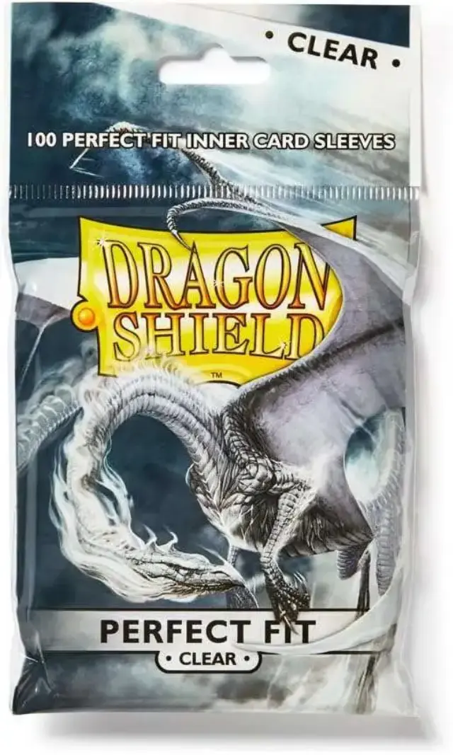 AT-13001 Dragon Shield Standard Perfect Fit Sleeves - Clear/Clear (100 Sleeves)