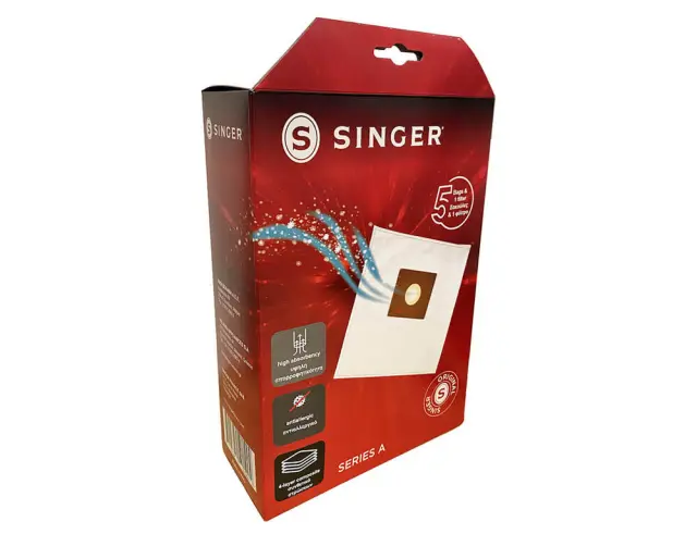 Σακούλες Σκούπας Singer MDB 200 Συμβατή με Σκούπα Singer - 5τμχ 84.MDB 200