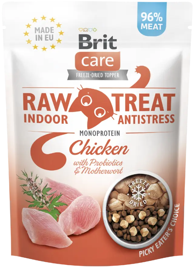 Brit Care Cat Raw Treat Indoor + Antistress Chicken 40gr