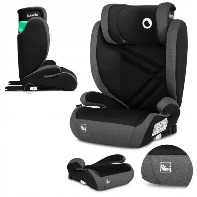 Κάθισμα αυτοκινήτου Lionelo Hugo Isofix i-Size (15-36 kg)100-150cm Black Gray