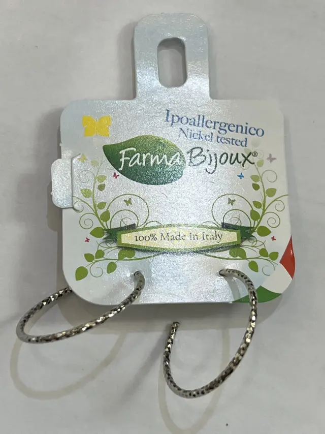 Farma Bijoux Υποαλλεργικά Σκουλαρίκια Κρίκοι Ασημί Σφυρίλατοι 20mm (BEC503-20M) 2