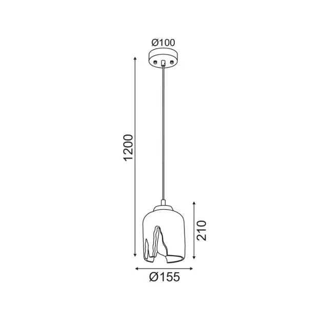 AcaLights ΚΡΕΜΑΣΤΟ Φ/Σ 1ΧΕ27 ΤΣΙΜΕΝΤΟ Φ15,5ΧΗ120CM POE 2