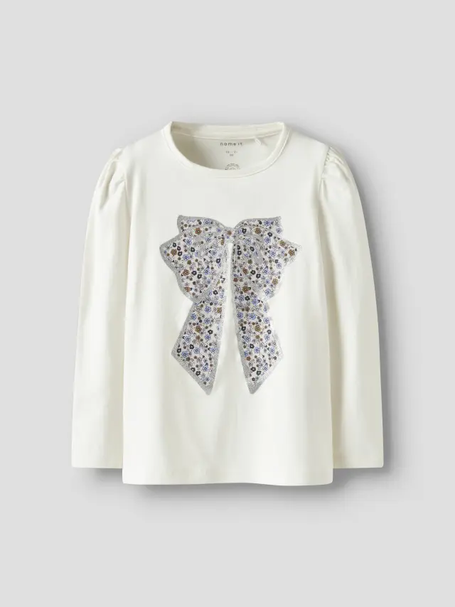 Name It Τοπ κοριτσίστικο πλεκτό Λευκό NMFTALLY LS TOP - 13251820 2