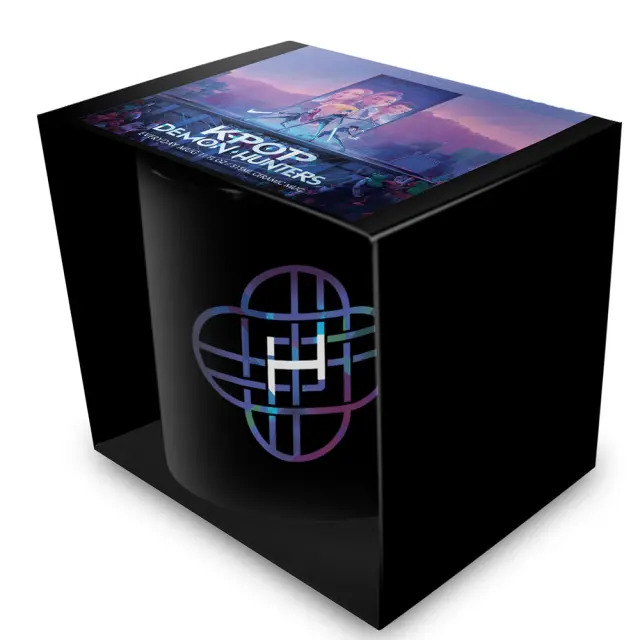 Pyramid K-Pop Demon Hunters Black Pod Mug: Huntrix Logo 3