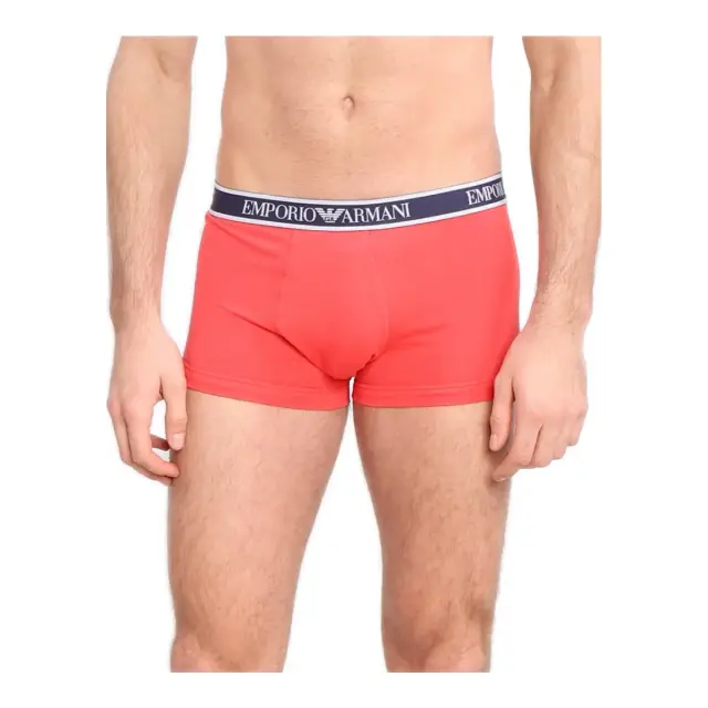 Emporio Armani Ανδρικό Boxer Stretch Cotton Trunks - Τριπλό Πακέτο, Χρώμα Eclisse-Bitter-Bianc - L 2