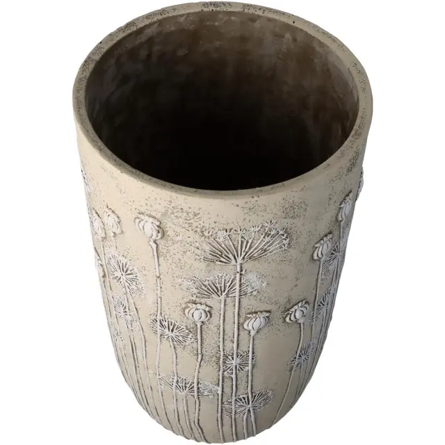 Κασπώ Λουλούδια Ιβουάρ Τσιμέντο 21x21x40cm 3