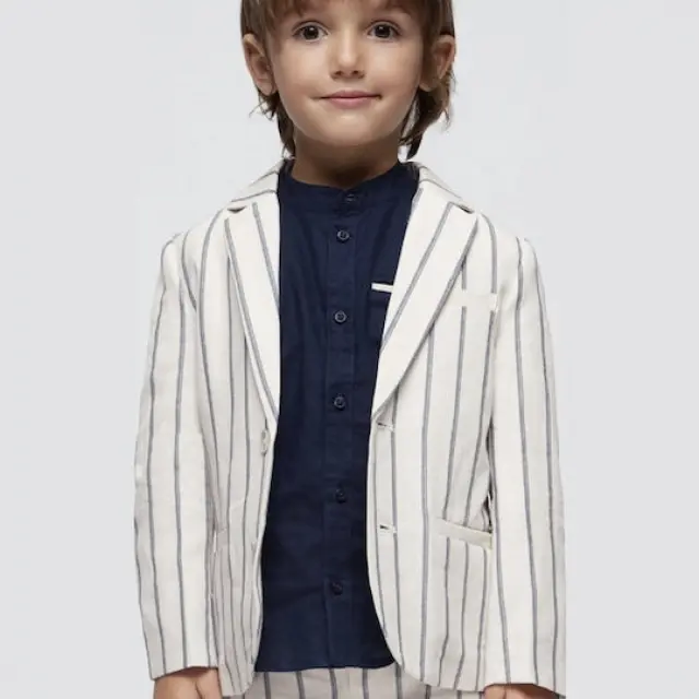 Mini 2 έως 10 ετών Σακάκι λινό suiting λευκό σπασμένο