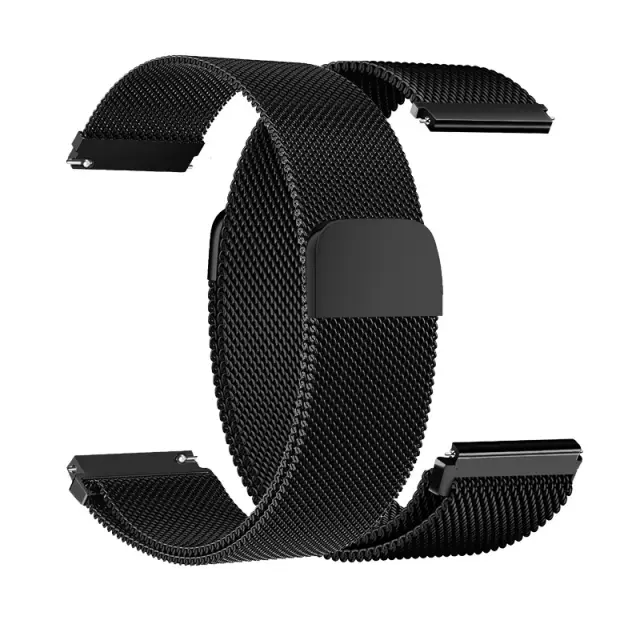 Watchband Hoco WH02 Simple Beauty Series για Samsung Huawei Xiaomi Vivo OPPO κα 20mm Universal Magnetic Steel Μαύρο Argan Oil