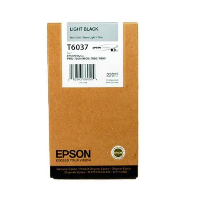 Epson T6037 Γνήσιο Μελάνι Εκτυπωτή InkJet Ανοιχτό Μαύρο (C13T603700)