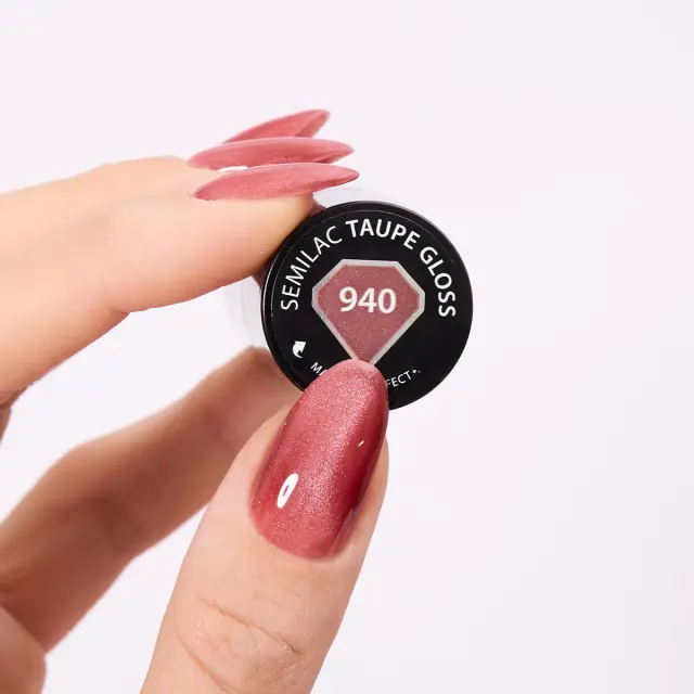 Semilac Ημιμόνιμο Βερνίκι 940 Taupe Gloss 7ml 2