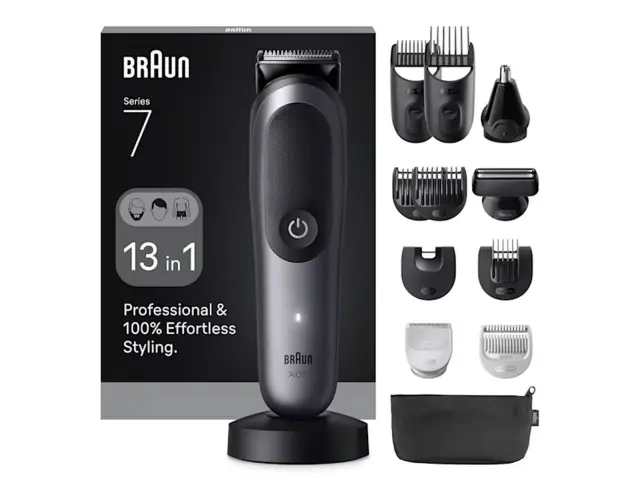 Σετ Ανδρικής Περιποίησης Braun Series 7 AIO7560 με 13 εξαρτήματα και 14 ρυθμίσεις κοπής AIO7560