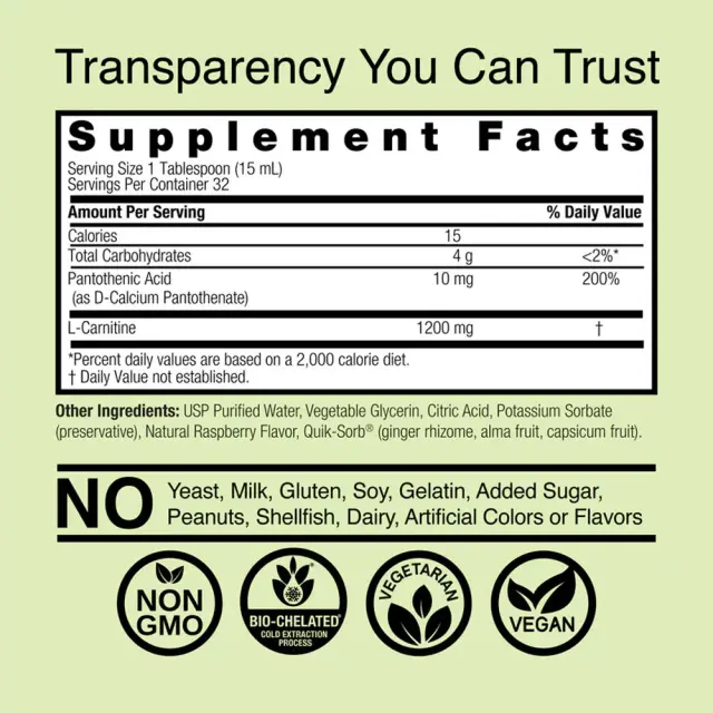 Nature's Answer L-Carnitine 1200 2