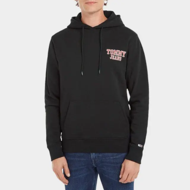 Tommy Hilfiger - Ανδρικό Φούτερ με Κουκούλα DM0DM16365-BDS Μαύρο - 2XL
