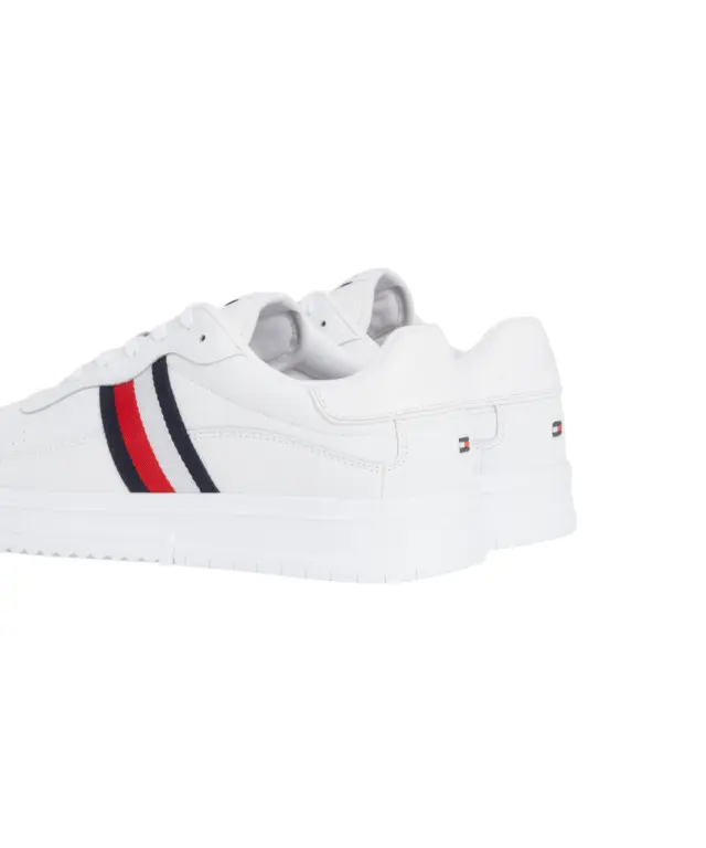 Tommy Hilfiger - Ανδρικά Sneakers Supercup Leather Stripes FM0FM04824-YBR Λευκό 3