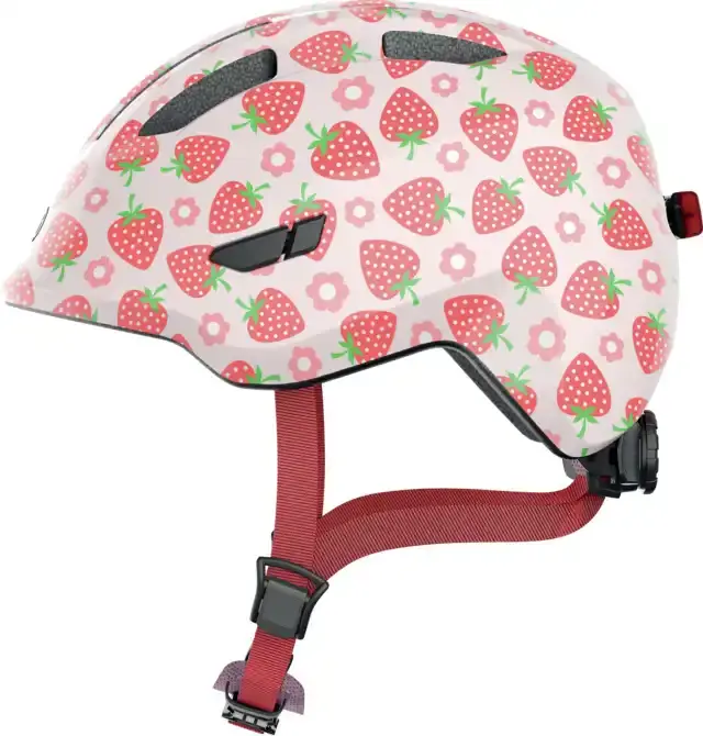 ABUS SMILEY 3.0 ΚΡΑΝΟΣ ΠΟΔΗΛΑΤΟΥ ΜΕ LED ROSE STRAWBERRY M 50-55cm