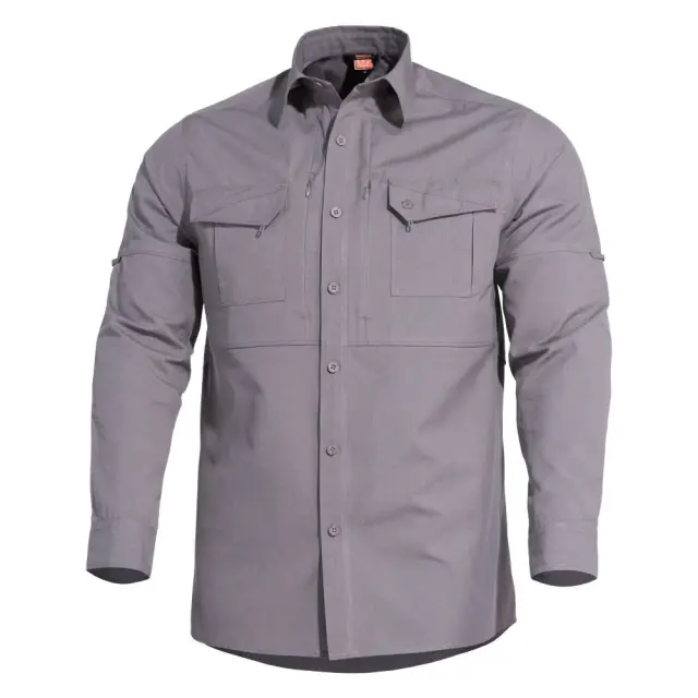 Pentagon Plato Shirt-Πουκάμισο Μακρυμάνικο για Τακτική και Υπηρεσιακή Χρήση - 08WG-Wolf Grey-Γκρί Ανοιχτό