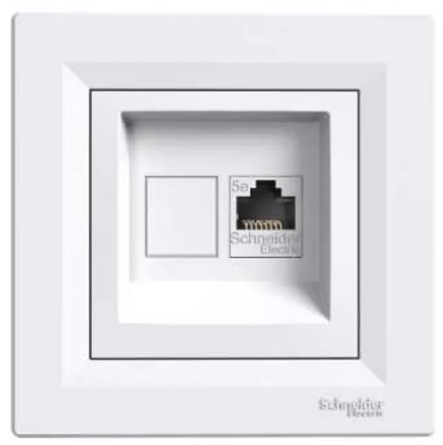 Asfora - single Data socket - RJ45 cat.5 STP, white