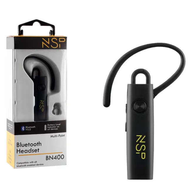 Hands Free Bluetooth V5.0 Multipoint Με Κλιπ Για Κορδόνι NSP BN400 2
