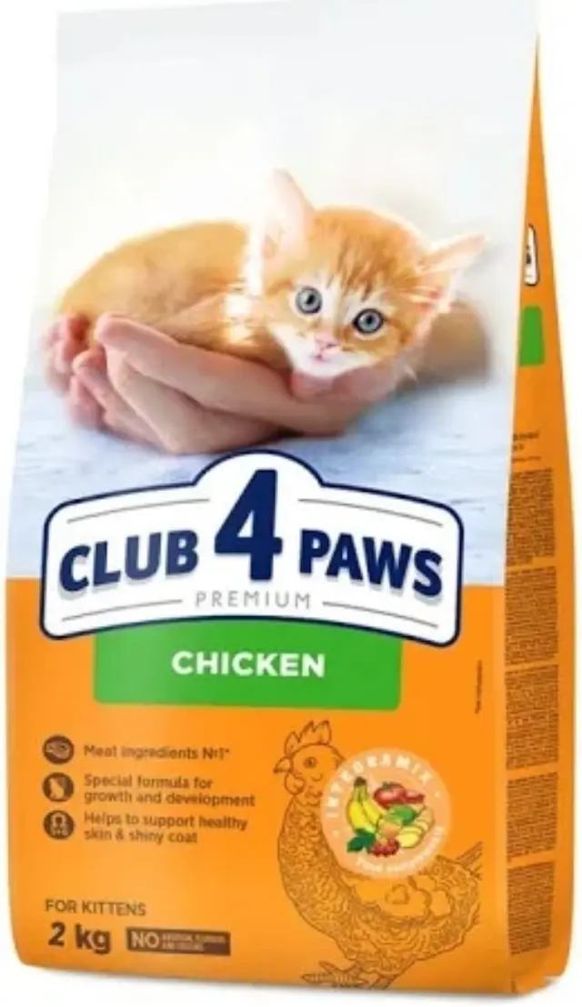 Club 4 Paws Kitten με Κοτόπουλο 2Kg Μονόχρωμο