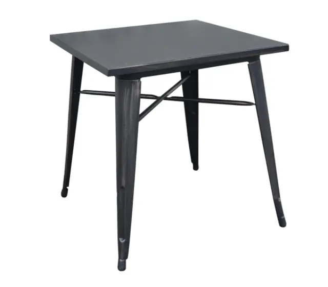 Τραπέζι RELIX Μέταλλο Μαύρο Antique 70x70x75cm