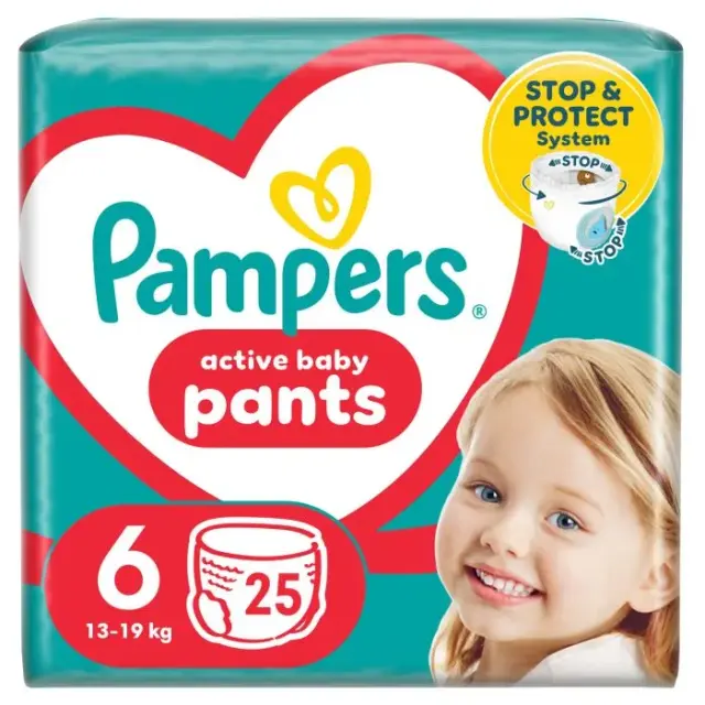 Pampers Pants No.6 (13kg-19kg) Πάνες Βρακάκι, 25τεμ