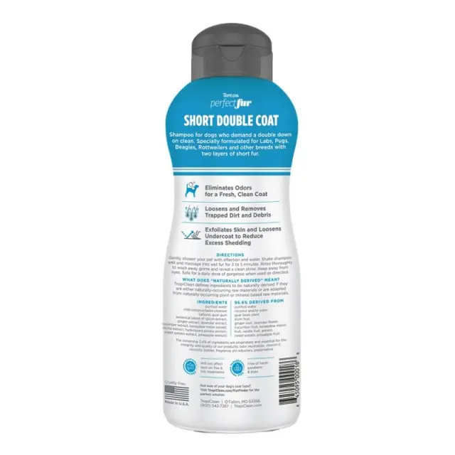 Tropiclean Perfect Fur Short Double Coat Σαμπουάν Σκύλου 473ml Μονόχρωμο 2