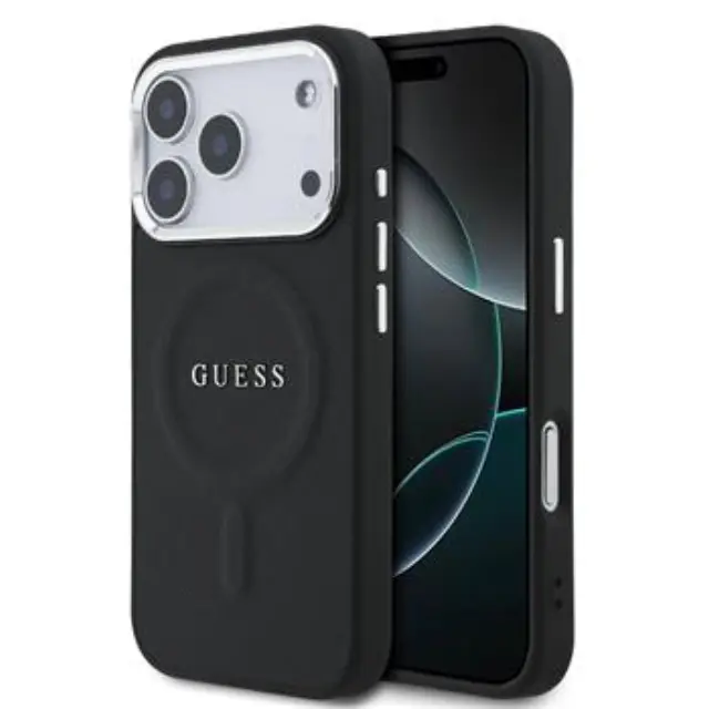 Guess PU Saffiano MagSafe Case for iPhone 17 Pro Black