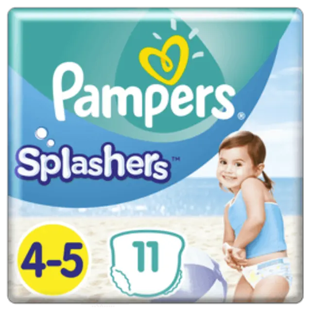 Pampers Splashers No 4-5 (9-15kg) Πάνα-Μαγιό μίας Χρήσης, 11τμχ 2
