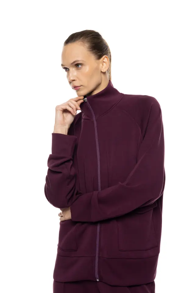 Pink Label Loungewear Zipper Soft Stretch σετ γυναικεία φόρμα σπιτιού W2031-1 2