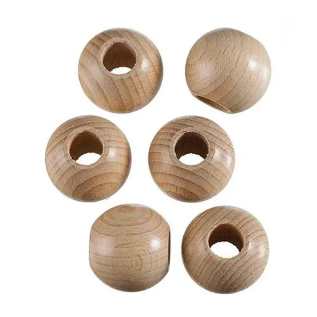 Efco Ξύλινες Μπάλες Ø30mm με Τρύπα Ø12mm - 6τεμ